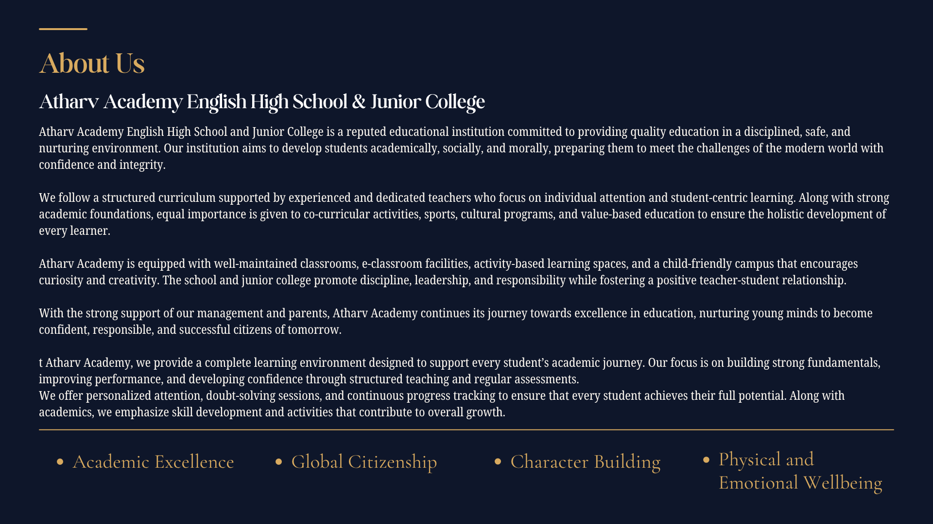 About Atharv Academy